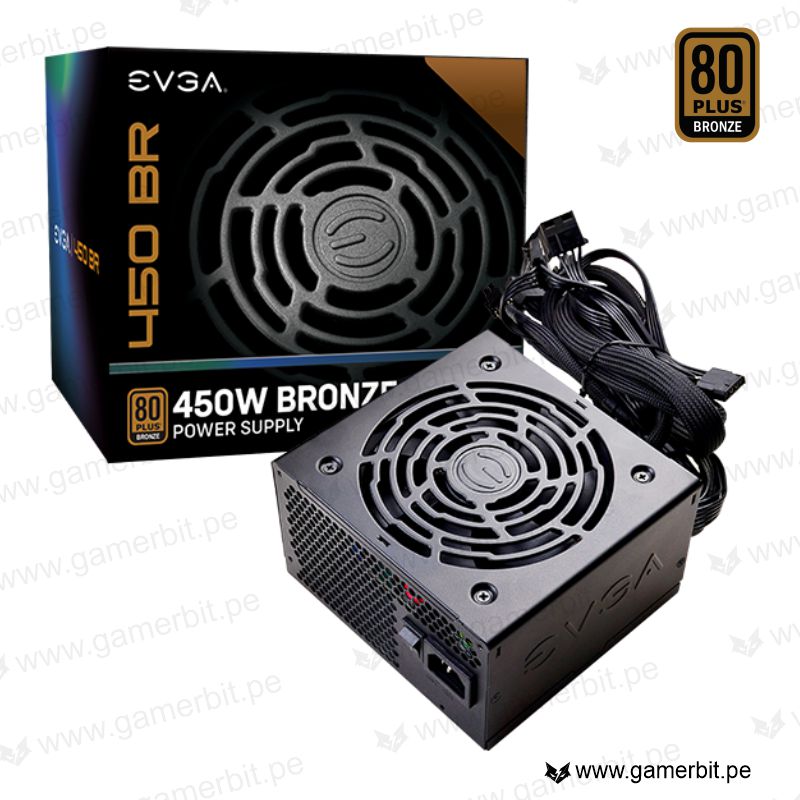 FUENTE EVGA 450 BR, 80+ BRONZE 450W
