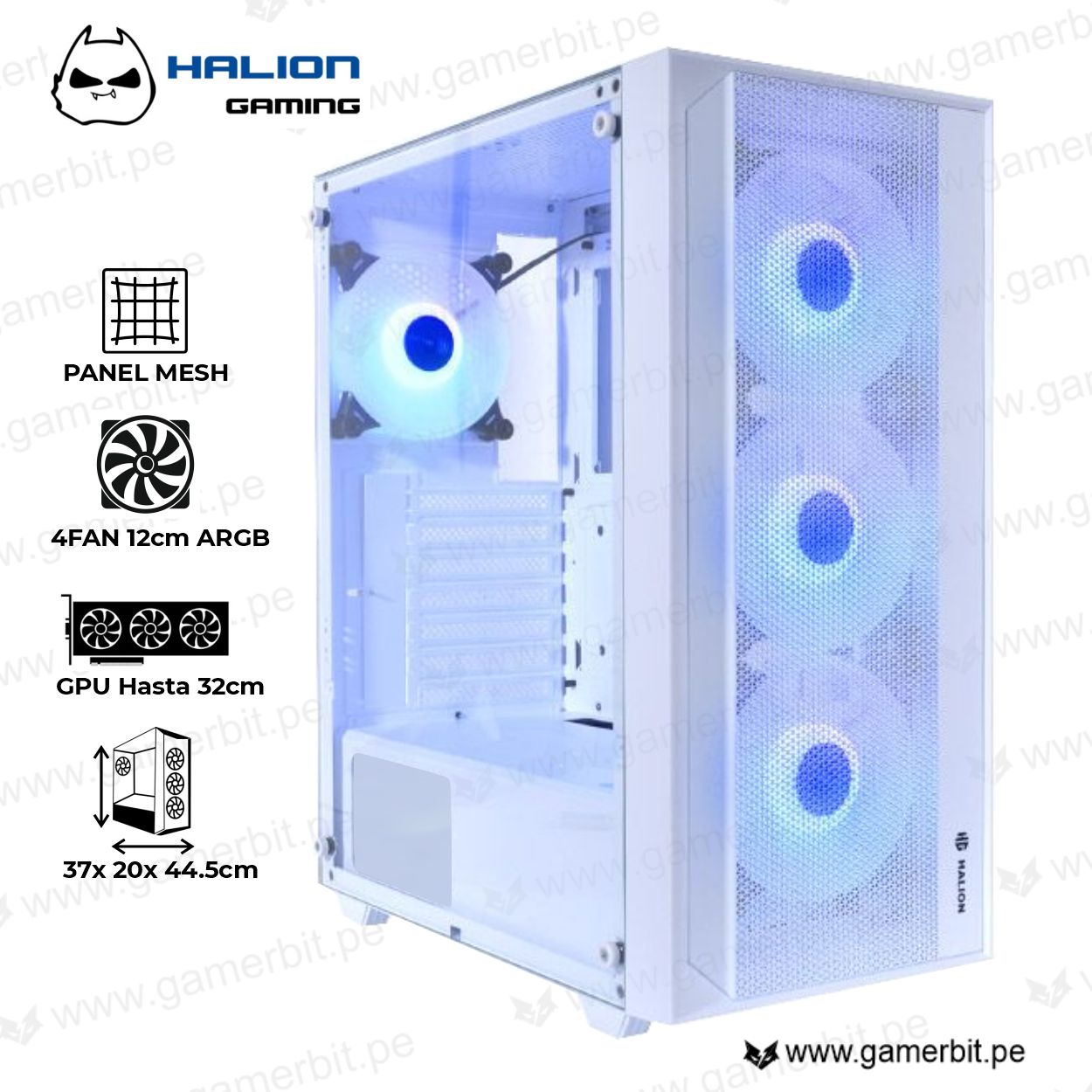 CASE GAMER SIN FUENTE TORNADO 04 WHITE